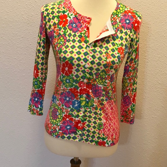 NWOT Talbots floral Cardigan sweater - Picture 2 of 4